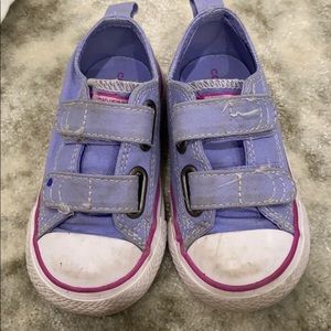 Purple Velcro Converse